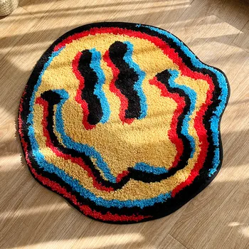 Trippy Smiling Tufted Rug 1