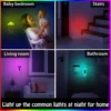 LED Night Lights Mushroom Shape Automatic Sensor Toilet Bedroom Decor Wall Lamps Light-control Sensor Bedroom Light 4