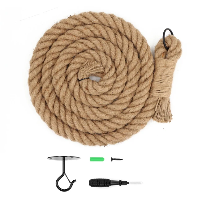 Cat Climbing Shelf Cat Climbing Rope 3m Jute Rope Ceiling-Mounted Climbing Rope for Cats Kickers Climbers Toys for Cat Scratcher 5
