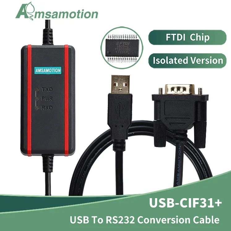 

USB-CIF31 Isolated Cable CS1W-CIF31 USB To RS232 Conversion Cable FTDI High Quality Programming Cable Support Win7,XP