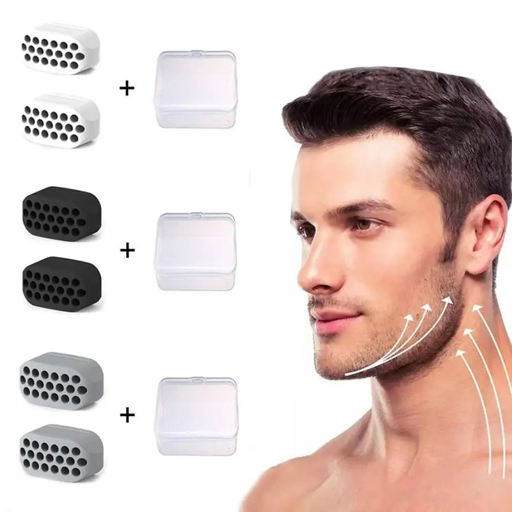 2Pcs Jaw Line Trainer Exerciser Chew Ball Face Facial Muscle Exercise Ball Jaw Line Face Muscle Training Fitness Equipmet