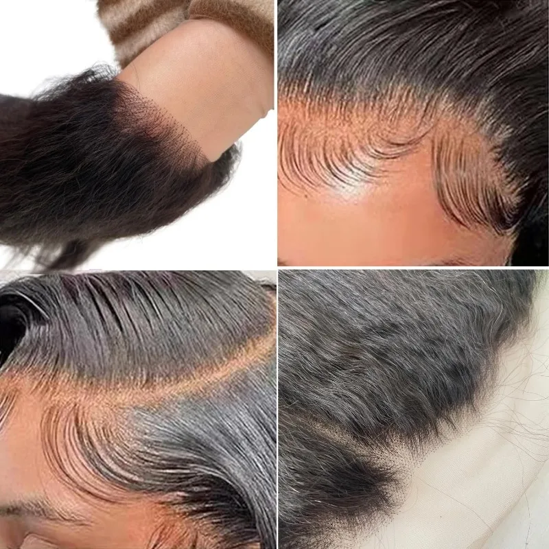 Kinky Straight 13x6 Lace Frontal Closure Human Hair Transparent Lace Frontal Brazilian Remy Hair Soft and Silky For Women