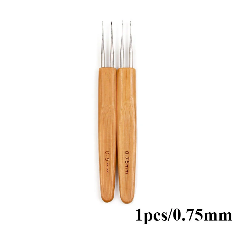 Alileader Crochet Hook For Dreadlocks Wig Needle 1/2/3 Hook Needle Hair  Extension Tool Braider 0.5Mm/0.75Mm Bamboo Needle Holder - Price history &  Review, AliExpress Seller - AliLeader BeautyTool Store