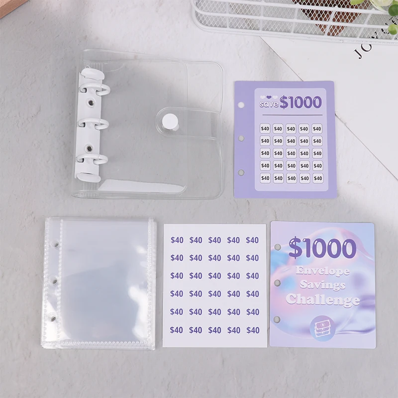 Money Saving Binder $150/300/500/1000 Savings Challenge Binder Mini Cash Budget Storage Book Envelope Savings Notebook budget binder notebook savings binder budget binder
