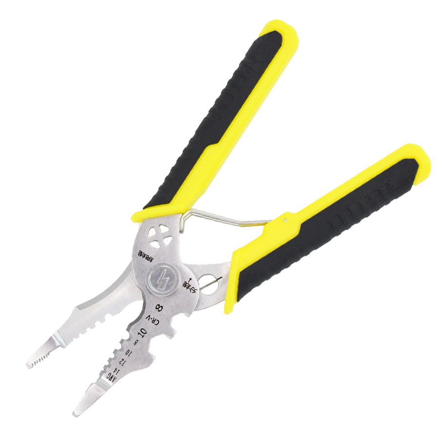 Multi-functional Electrician Wire Stripping Pliers Eagle Beak Winding Beveled Mouth Stainless Steel Labor-saving Pulling Pliers