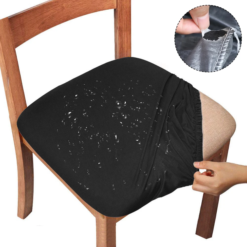 Description Picture 6 of item4/6PC Waterproof Chair Seat Cover Fabric Summer Cool Silky Smooth Breathable Removable Washa Elastic Cushion Stretch Slipcover