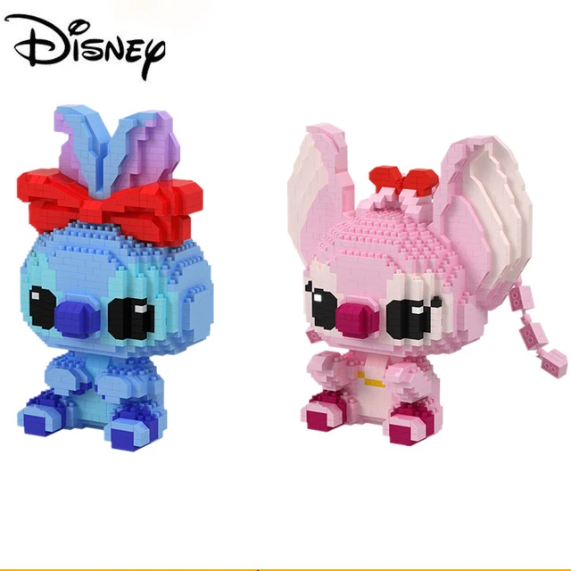 2570pcs+ HC1046 Reading Stitch Diamond Building Block Micro Lilo & Stitch  Figure Cute 3D Model For