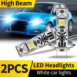 2PCS Super Bright LED Headlight Bulbs - 6000K White, Canbus - Compatible Auto Light, 12V (2PCS High Beam)