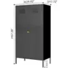 2 Door Metal Wardrobe Storage Cabinet with Hanging Rod and 2 Freely Adjustable Shelves Kids Tall Metal Armoire Closet for Kids 3