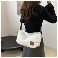 Sac à bandoulière grande capacité pour femme, style coréen 2026, tendance, unique, élégant, couleur unie, sac fourre-tout de boutique 2