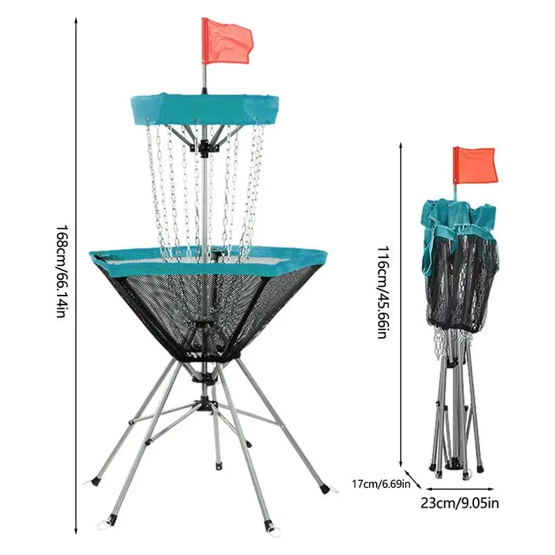 Disc Golf Basket Disc Golf Target Starter Set Foldable Design Disc Golf Stand Equipment Disc Golf Mini Baskets Training