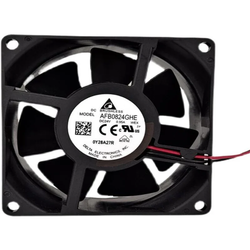 

Similar Items Wholesale fan: Delta AFB0824GHE speed 6800 24V 0.95A 8038 two-wire double ball cooling fan