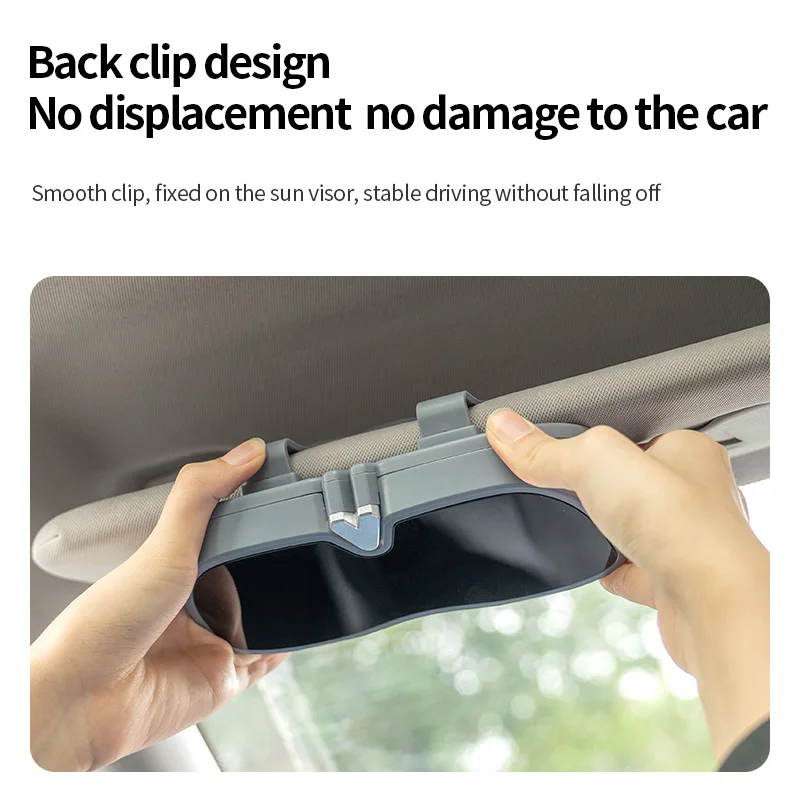 Portable Car Sun Visor Glasses Holder and Protective Case