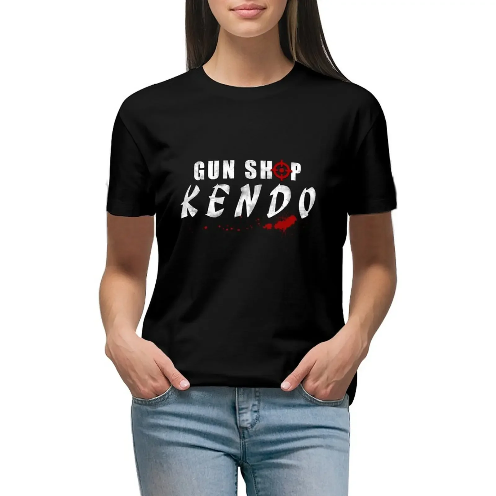 

Gun Shop Kendo T-shirt kawaii clothes lady clothes hippie clothes western t shirts for Women