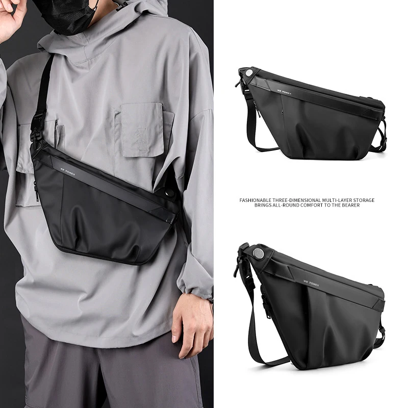 

Top Quality Waterproof Nylon Men Crossbody Bags Brand Design Sport Storage Chest Packs Casual Anti-theft Waist Bag Male Pocket