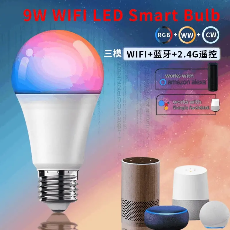

Ultimate Smart Home Experience, WiFi Enabled, Intelligent Voice Control, Colorful Bulb with Music Rhythm Sync