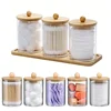 Storage Organizer Holder Canister Apothecary Jars with Lid for Cotton Rounds Acrylic Cosmetic Candy Snacks Desktop Storage Box 1