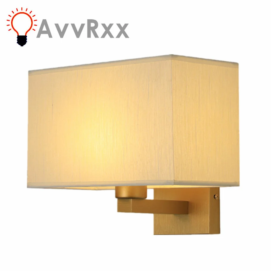 

Modern Simple Fabric Led Wall Lamp Black Gold Metal E27 Led Wall Scones Led Indoor Lighting Lamp Fixtures furniture decoration