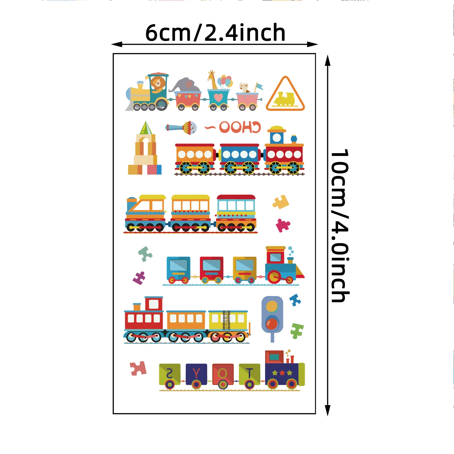 30pcs Cute Cartoon Tattoo Stickers, Unicorn, Animal, Mermaid, Car Wheel Boat, Space Robot, Fruit, Pirate, Butterfly Elf Tattoos 4