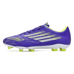 Men's Lightweight High Top Soccer Cleats - Professional Athletic Training Footwear - 45 (Purple - C)