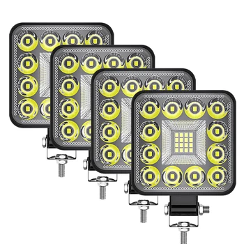 NLpeal 미니 LED 라이트 바 스포트라이트, 지프 트럭 보트 트랙터 ATV 오프로드 4X4 Barra 용 자동차 작업등, 96W, 12V, 24V