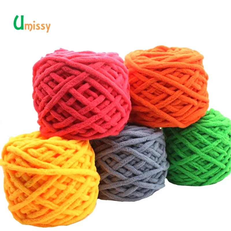 1pc Colorful Dye Scarf Hand-knitted Yarn For Hand knitting Soft Milk Cotton Yarn Thick Wool Yarn Giant wool blanket