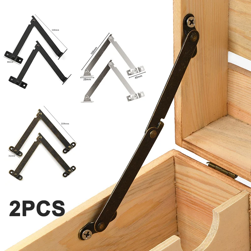 2Set Di Cerniere Di Supporto Per Coperchio Rimani Bronze Antichi Decorazioni In Ferro Cerniera Scatola Hardware Per Mobili Porta Dell'Armadio Hardware