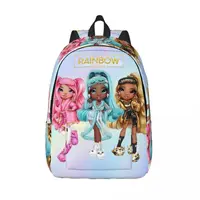 Rainbow High Slumber Party Backpack Middle High College School Student Bookbag Men Women Daypack Outdoor 1