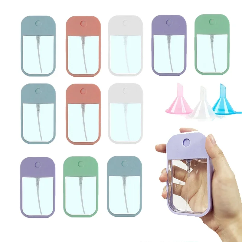 

10Pcs 45ml Card Perfume Spray Bottle Travel Portable Cosmetic Containers Refillable Atomizer for Alcohol Aroma Therapy W/ Funnel