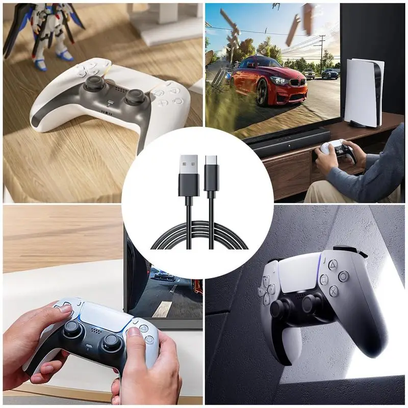 컨트롤러 충전 케이블, 플레이스테이션 Xboxseries S/X 게임패드 액세서리, USB C 타입 데이터 충전 케이블, 전원 코드, 1m, 2m, 3m
