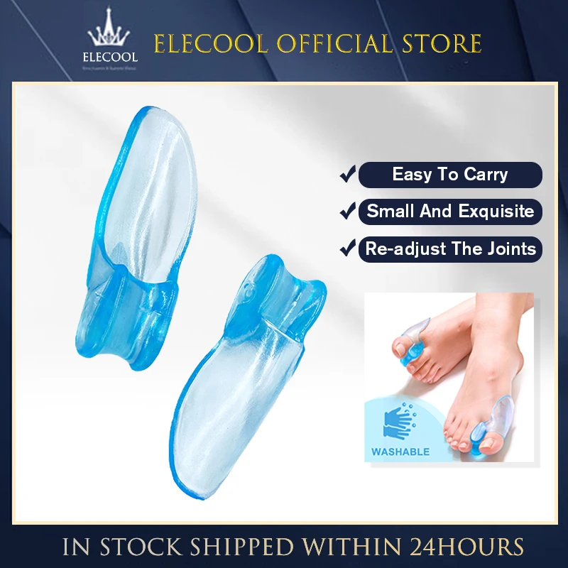 

Silicone Gel Thumb Corrector Bunion Little Toe Protector Separator Hallux Valgus Finger Straightener Foot Care Relief Pads
