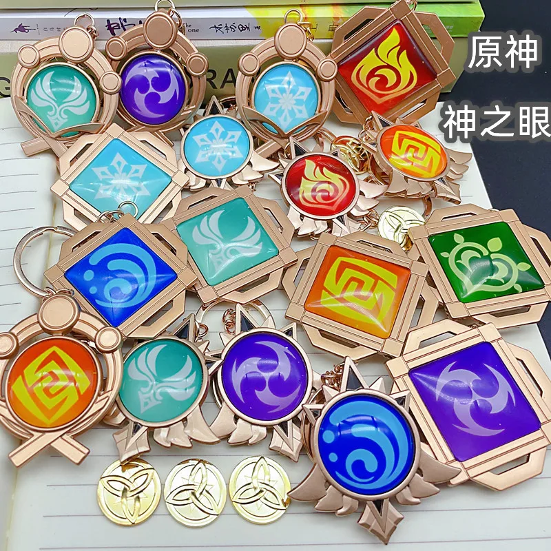 

Game Genshin Impact розовая иназума мондштат Liyue Eye of God Подвеска из металлического стекла светящаяся фотоподвеска 2024 Новинка