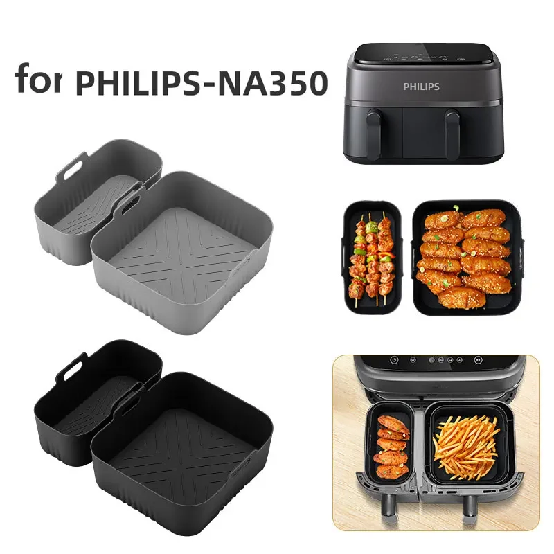 Silicone Liner for Rectangle Air Fryer - Versatile Basket Mold (Big & Small Sizes Available)