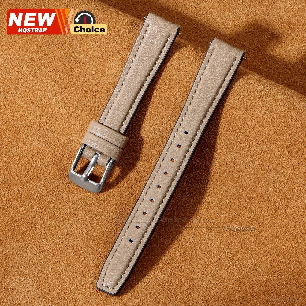 Elegant Women's Wrist Bracelet Watch Band - Versatile Leather & Silicone Quick Release Strap