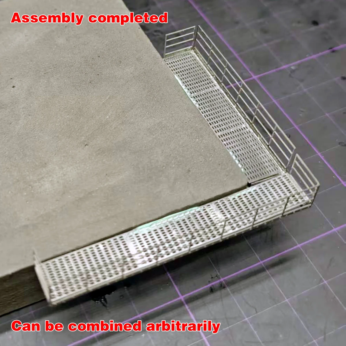 1/100 PE 로봇 메카 스케일 모델 키트 유지보수 플랫폼 공중 보행로 스캐폴드 관측 플랫폼 모래 테이블 디오라마 모델