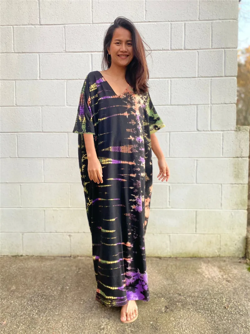 Fashion Casual Striped Print Long Dresses Women Bohemian V-neck Bat Sleeve Loose Slit Beach Dress Summer New Beachwear Vestidos 81 Fashion Casual Striped Print Long Dresses Women Bohemian V-neck Bat Sleeve Loose Slit Beach Dress Summer New Beachwear Vestidos