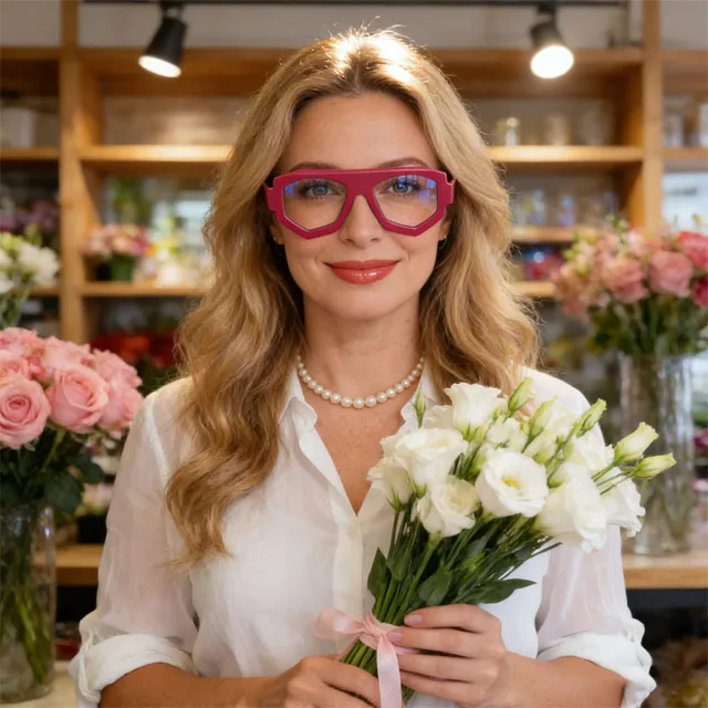 Gafas de lectura con bloqueo de luz azul poligonal de leopardo para mujer, gafas para presbicia con acabado Irregular, gafas ópticas transparentes 5