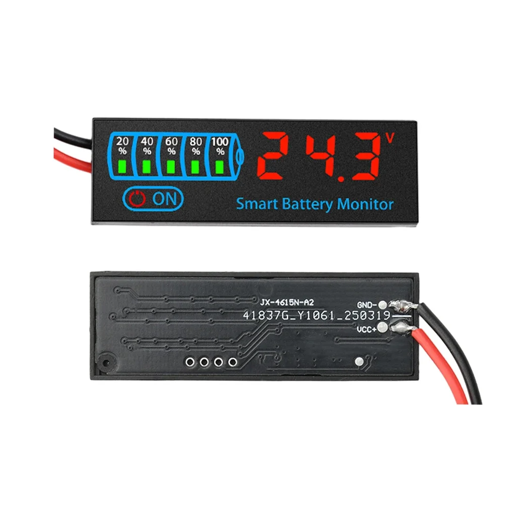 10/5/1Pcs DC 7-55V Universal Battery Charge Indicator Panel LED Indicator Acid Battery Lithium Battery Voltage Charge Indicator