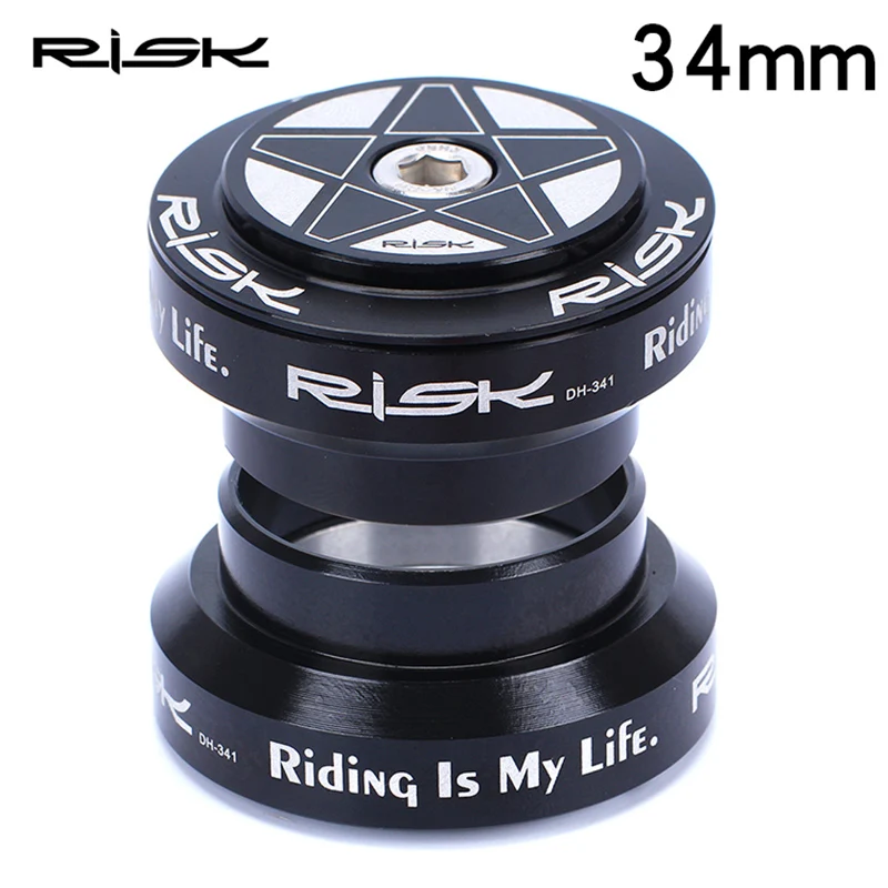 

Risk DH-341 34mm External Cup Headset Aluminium MTb Straight Tube Head Parts 28.6mm External Bearing Head Sets