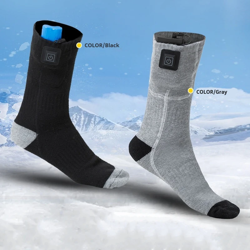 Heated Socks Electric Thermal 3-Level Temp Adjustable Winter Ski Rechargeable Warm Long Tube Men Women ModalCotton Anti-Pilling