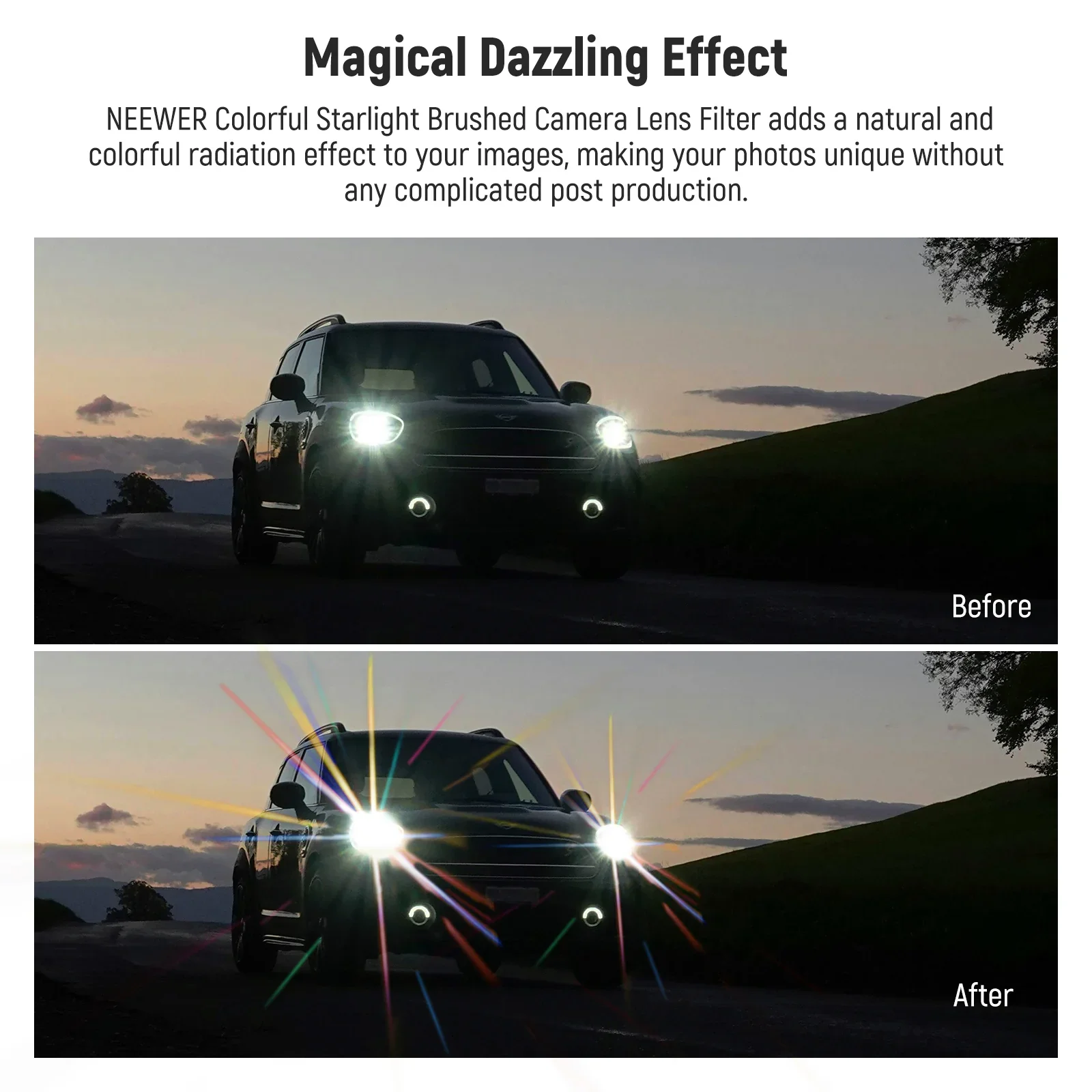 NEEWER Colorful Starlight Brushed Lens Filter