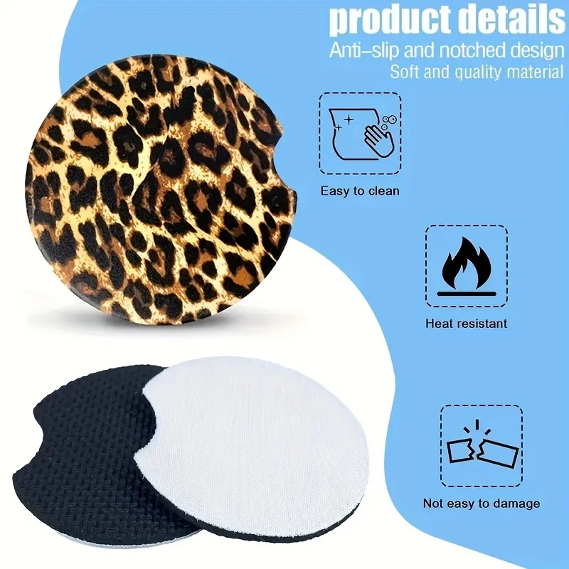 40-Pack Sublimation Blank Car Coasters – 2.75 Inch Round Heat Transfer Blanks For DIY Crafting