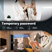 MOES Tuya ZigBee Smart Door Lock Indoor Password Fingerprint Remote Unlock Keycard Tamper Alarm Battery Powered Work With Alexa - Image 4