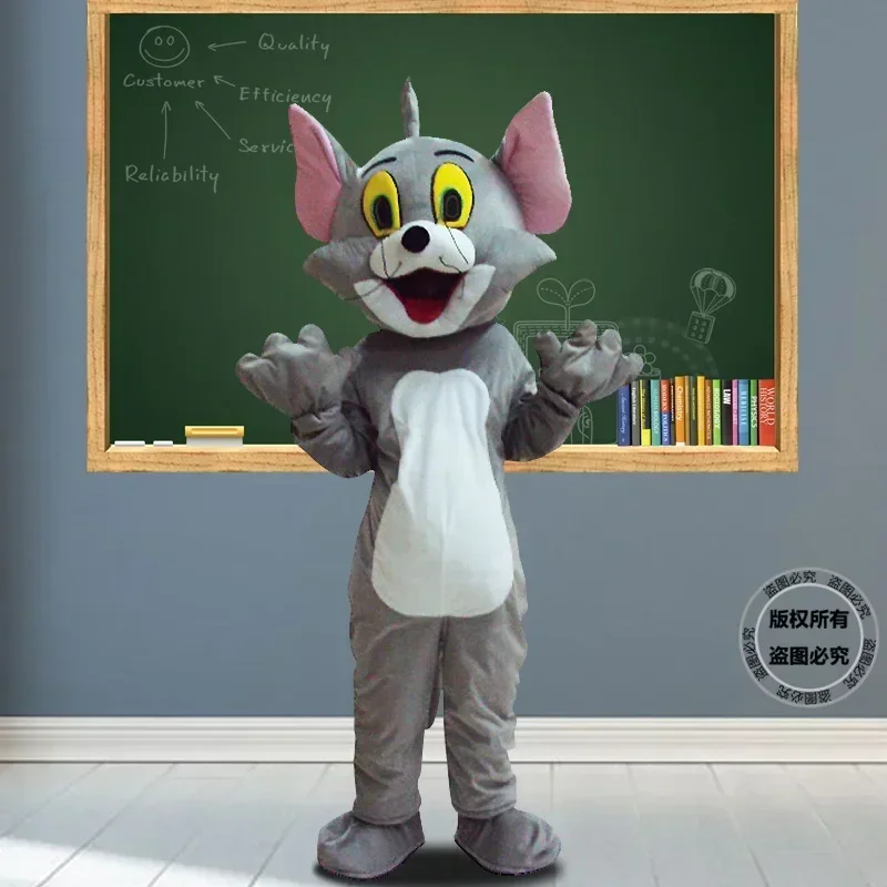 thumbnail image 1 of Disfraz de mascota de dibujos animados de Tom Cat y Jerry Mouse, disfraz de mascota para fiesta de Halloween, disfraces publicitarios, accesorios de carnaval, regalos, 1 of 5