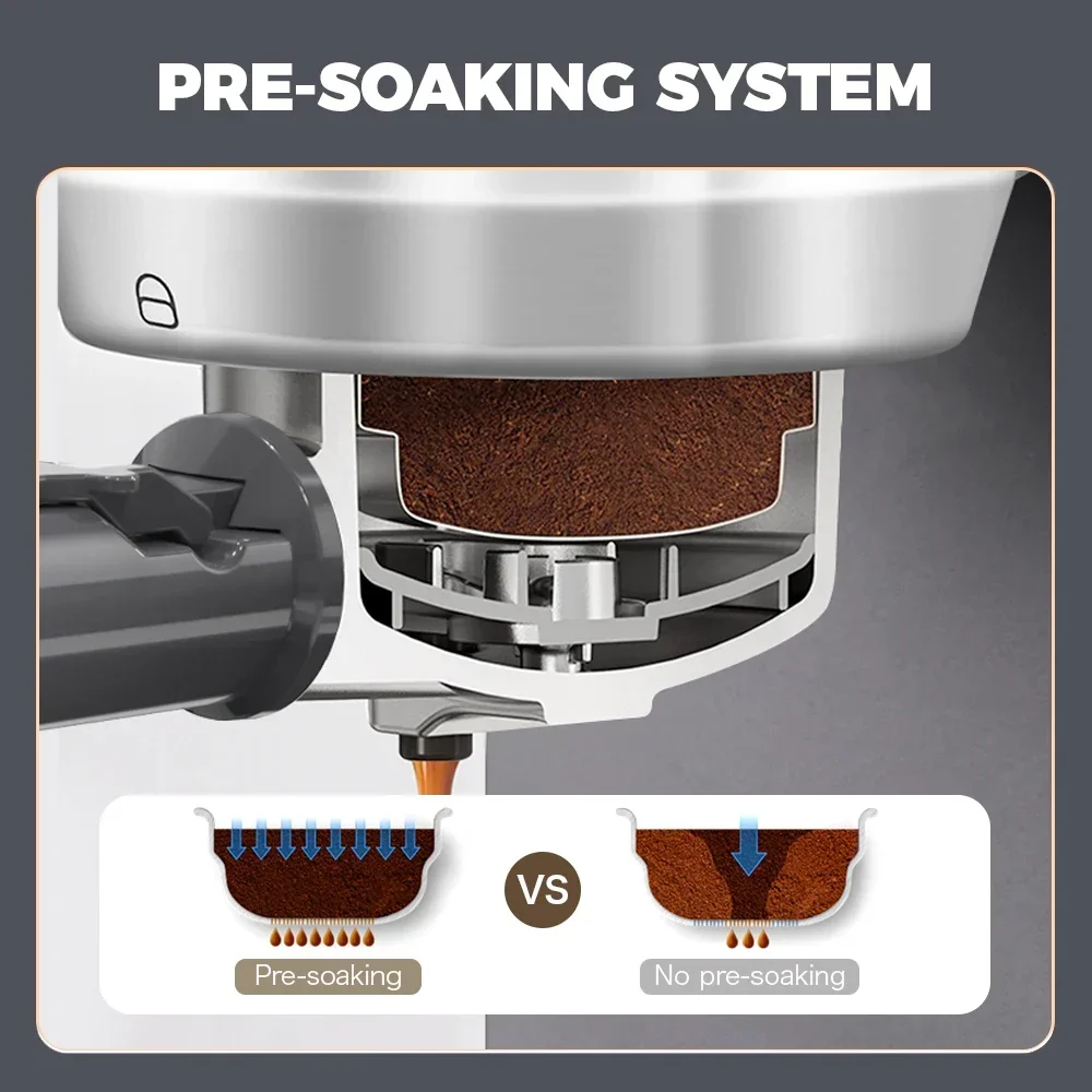 CAFELFFE  Best Wholesale Cafe Coffee Machine 19Bar Semi Automatic Espresso Coffee Maker Machines Capsule Coffee Machine 601F 4