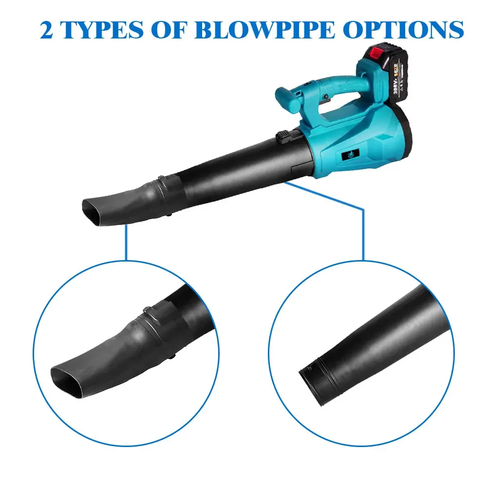 Cordless Electric Blower 6 Gears Adjustable Industry Vacuum Cleaner Snow Blower Dust Sweeper Garden Tools For 18V Makita Battery