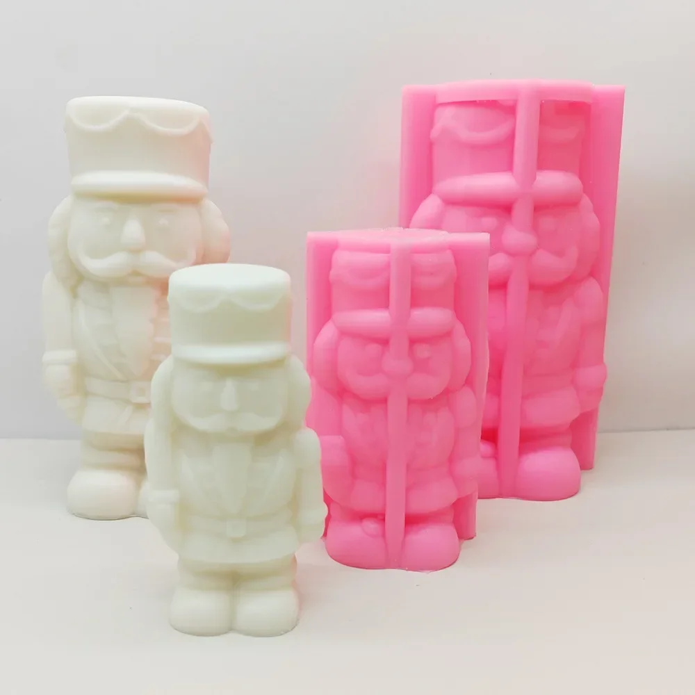 Walnut Soldier Silicone Mold Soldier Nutcracker Scented Candle Mold