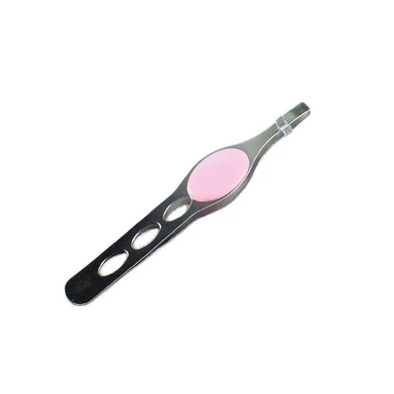 1Pc Women Trimming Eyebrow Clip Makeup Tools Stainless Steel Anti-slip  Handle Eyebrow Tweezers Flat Tip Brow Clips Beauty Tools 6