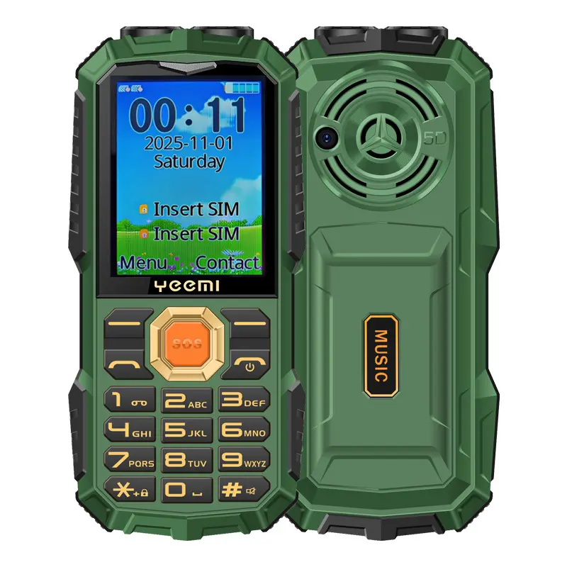 YEEMI Q5 4G Button Phone 2.4inches Dual SIM Card HD Call Camera FM LED Flashlight LTE Type-C Triple-proof Outdoor Mobile Phone - Image 7