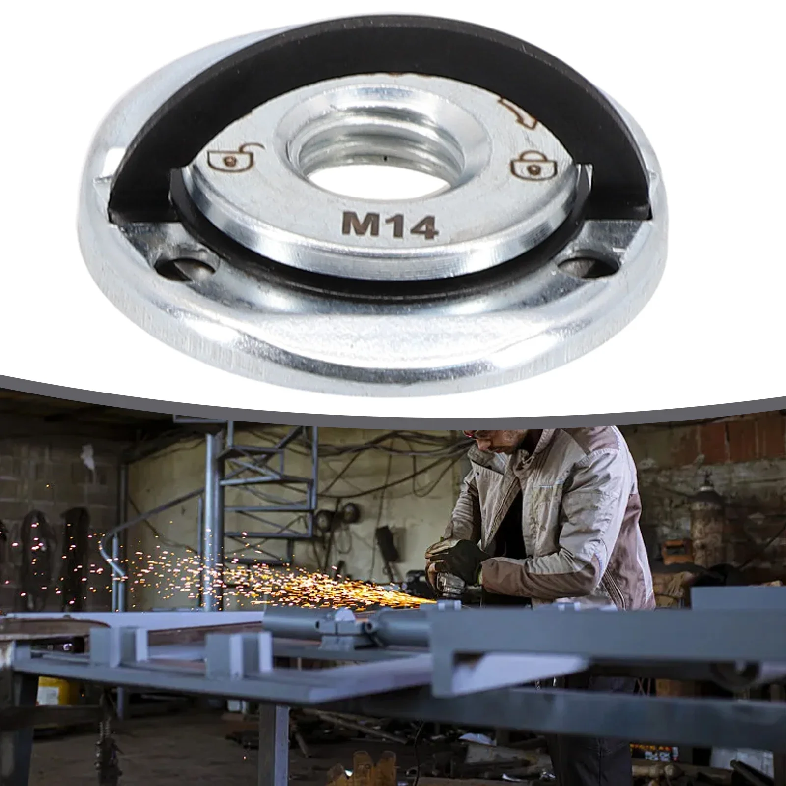 

Angle Grinder Pressure Plate Universal M14 Quick Lock Nut Self-Locking Pressing Plate For Diamond Cutting Disks Grinding Wheel